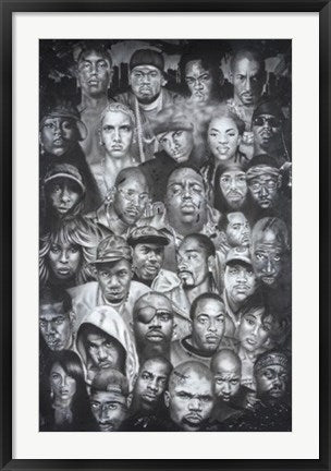 Framed Hip-Hop Montage by Herbert Beyer | 36 x 24