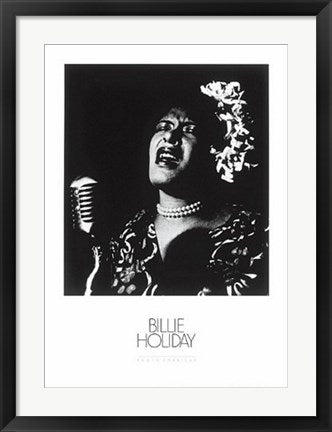 Framed Billie Holiday 27 1/2 x 19 3/4