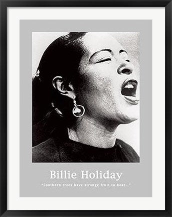 Framed Billie Holiday: Southern Trees 36 x 24