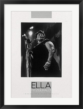 Framed Ella Fitzgerald 27 1/2 x 19 3/4