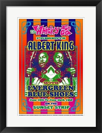 Framed Albert King, 1968: Whisky-A-Go-Go, Los Angeles by Dennis Loren