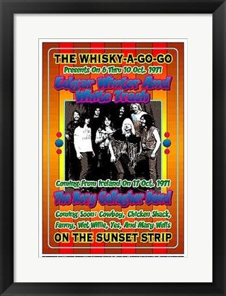Framed Edgar Winter and White Trash, 1971: Whisky-A-Go-Go, Los Angeles by ...