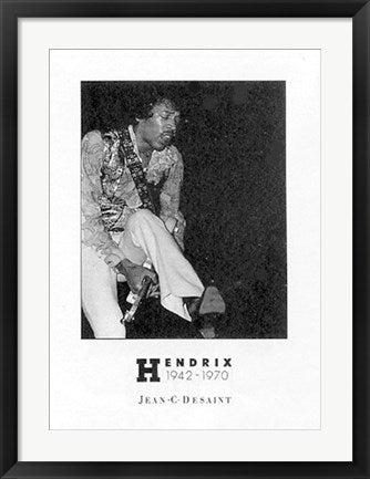 Framed Jimi Hendrix by Jean C. Desaint | 27 1/2 x 19 3/4