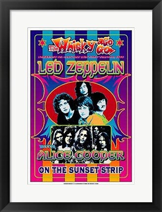 Framed Led Zeppelin & Alice Cooper, 1969: Whisky-A-Go-Go, Los Angeles by D...