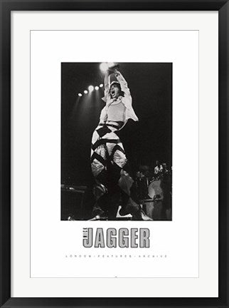 Framed Mick Jagger 27 1/2 x 19 3/4