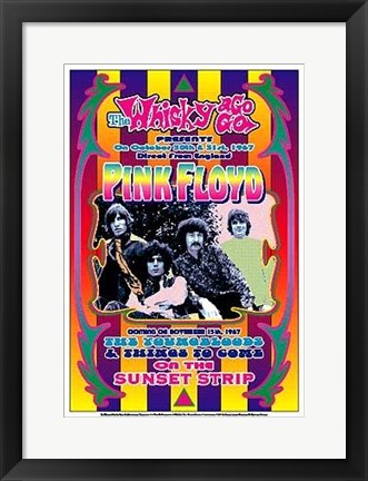 Framed Pink Floyd, 1967: Whisky-A-Go-Go, Los Angeles by Dennis Loren