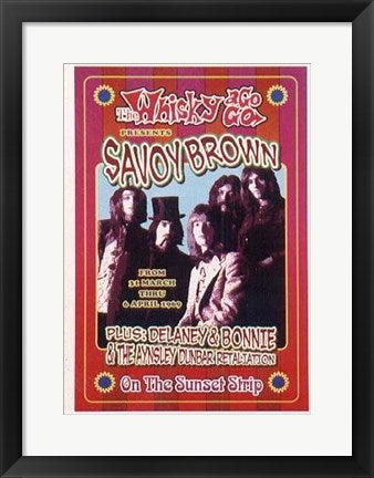 Framed Savoy Brown, 1969: Whisky-A-Go-Go, Los Angeles by Dennis Loren