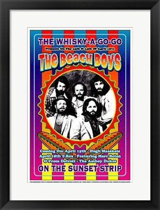 Framed The Beach Boys, 1971: Whisky-A-Go-Go, Los Angeles by Dennis Loren
