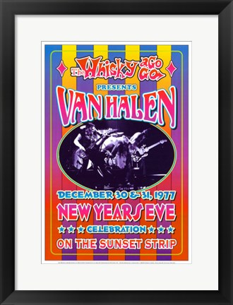 Framed Van Halen, New Years Eve, 1977: Whisky-A-Go-Go, Los Angeles by Denn...