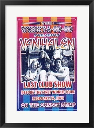 Framed Van Halen, 1978: Whisky-A-Go-Go, Los Angeles by Dennis Loren