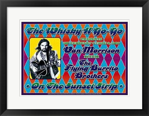 Framed Van Morrison, 1969: Whisky-A-Go-Go, Los Angeles by Dennis Loren
