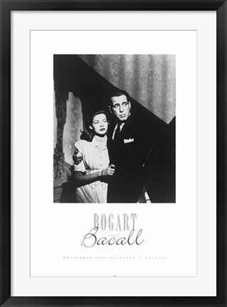 Framed Bogart and Bacall 27 1/2 x 19 3/4