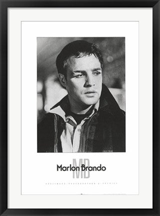 Framed Marlon Brando 27 1/2 x 19 3/4