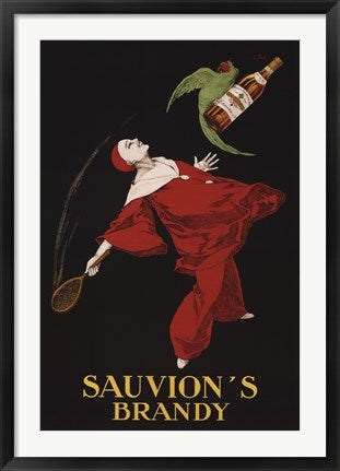 Framed Art Sauvion's Brandy by Leonetto Cappiello Wall Decor 18x24 Artwork