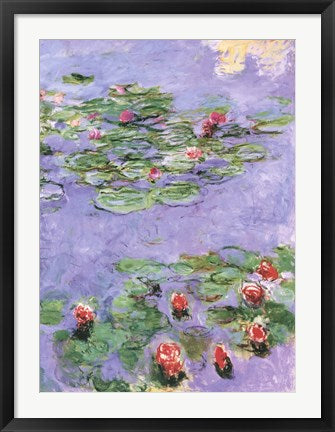 Framed Art Water Lilies, c. 1914-1917 by Claude Monet Wall Decor 18x24 Artwork