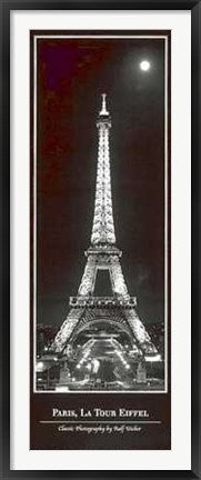 Framed Paris, La Tour Eiffel (oversize) by Ralf Uicker | 47 x 17 ¾