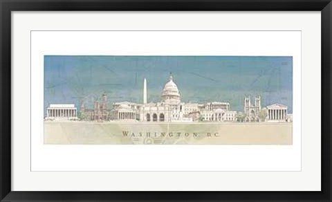 Framed Washington DC by Craig Holmes | 13 x 32
