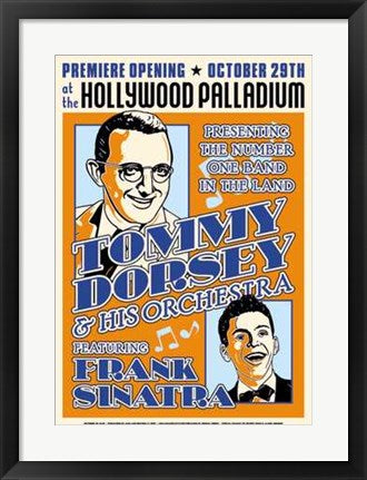 Framed Tommy Dorsey & Frank Sinatra: Hollywood Palladium 1940 