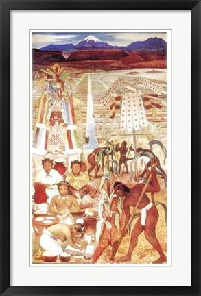 Framed Civilizacion Huasteca by Diego Rivera | 23 1/2 x 16 1/2