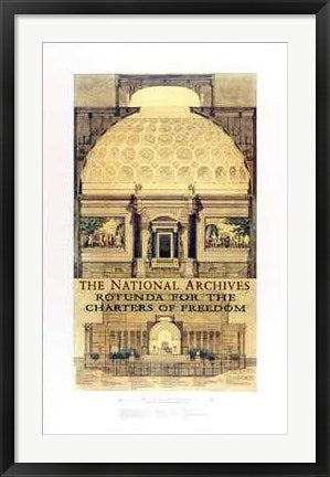 Framed The National Archives Rotunda by Craig Holmes | 32 1/2 x 20 1/2 Art...