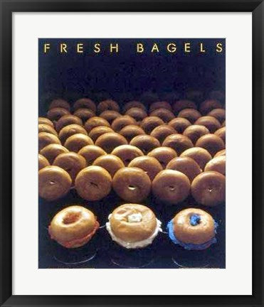 Framed Fresh Bagels by Charles Schneider | 24 x 18