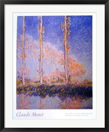 Framed Poplars (Philadelphia Museum) by Claude Monet | 38 1/2 x 30