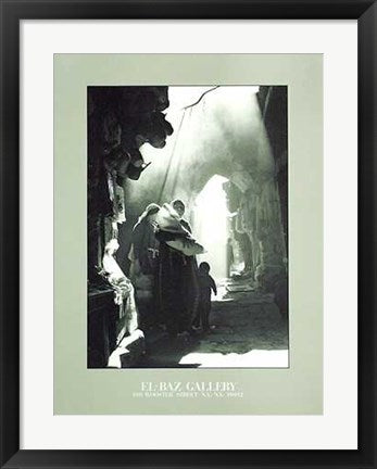 Framed Jerusalem Market by Jacob El Baz | 24 1/8 x 18
