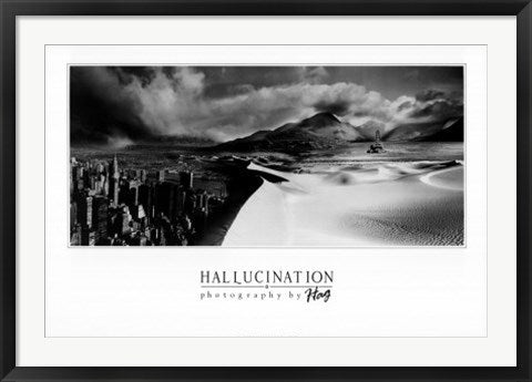 Framed Hallucination II by Hag | 23 1/4 x 35