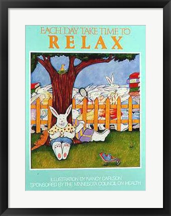 Framed Relax by Nancy Carlson | 24 x 17
