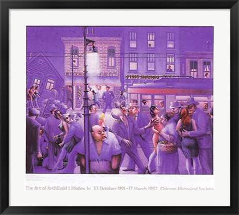 Framed Casey & Mae in the Street by Archibald Motley | 23 1/2 x 26 5/8 Art...