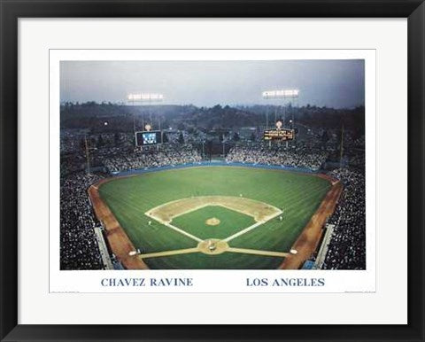 Framed Chavez Ravine, Dodgers' Stadium by Ira Rosen | 18 x 24