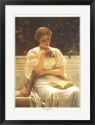 Framed Girl Reading by Charles Edward Perugini | 23 3/8 x 16 ½