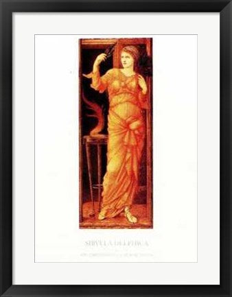 Framed Sibylla Delphica by Edward Burne-Jones | 23 3/8 x 16 1/2