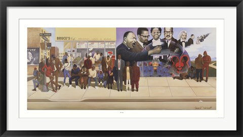 Framed Bus Stop by Ernest Watson | 18 5/8 x 39