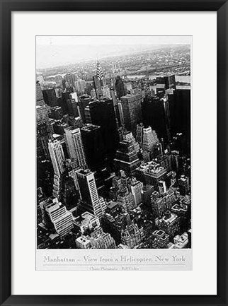 Framed Manhattan, View from a Helicopter by Ralf Uicker | 23 5/8 x 15 3/4 ...