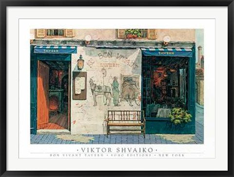 Framed Bon Vivant Tavern by Viktor Shvaiko | 27 x 38