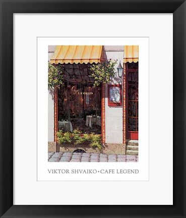 Framed Art Cafe Legend by Viktor Shvaiko | 14 x 11