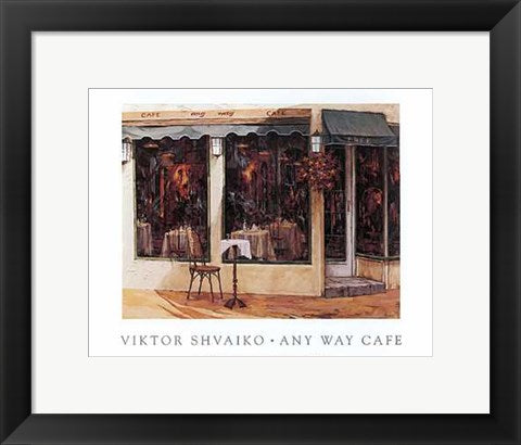 Framed Art Any Way Cafe by Viktor Shvaiko | 11 x 14