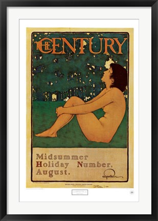 Framed The Century Poster by Maxfield Parrish | 35 x 23 1/8