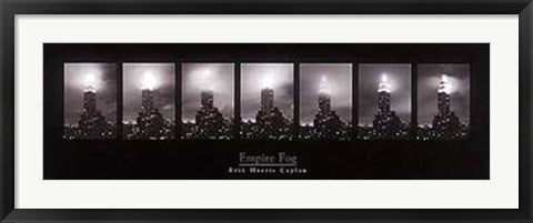 Framed Empire Fog (B&W) by Erik Caplan | 12 x 38