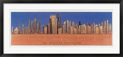 Framed The American Skyscraper by Craig Holmes | 13 x 38