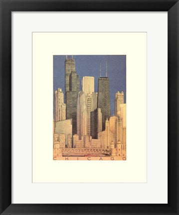 Framed Art Chicago by Craig Holmes | 17 x 13