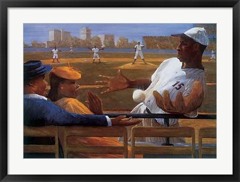 Framed Foul Ball in Fair Territory by Earl Jackson | 24 x 30