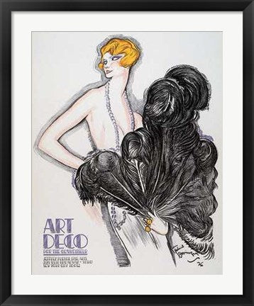 Framed Alice Soulie, 1926 by Jean-Gabriel Domergue | 28 x 22