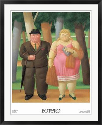Framed Una Coppia, 1999 by Fernando Botero | 35 1/2 x 27 1/2