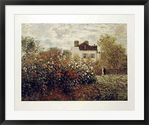 Framed Artist's Garden in Argenteuil by Claude Monet | 24 x 30