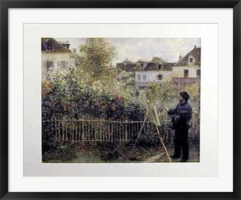 Framed Monet Painting in His Garden at Argenteuil, 1873 by Pierre-Auguste ...