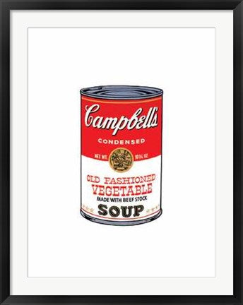 Framed Campbell’s Soup Series II, Old Fashioned Vegetable, 1968 by Andy Wa...