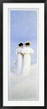 Framed Art Summer Afternoon on Skagen Beach (Detail) by Peter Severin Kroyer