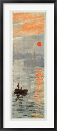 Framed Impression, Sunrise (Blue) (Detail) by Claude Monet